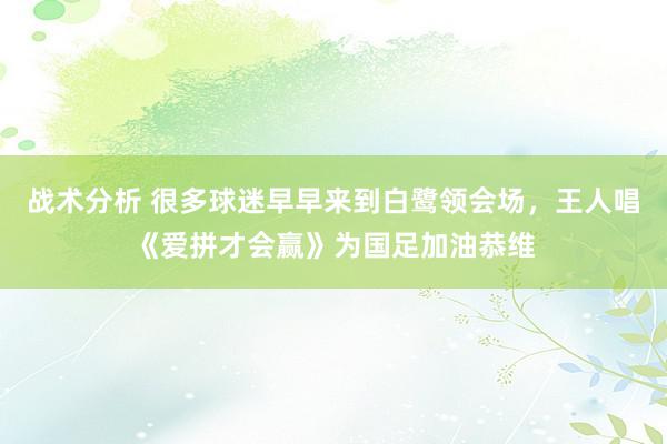 战术分析 很多球迷早早来到白鹭领会场，王人唱《爱拼才会赢》为国足加油恭维