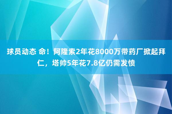 球员动态 命！阿隆索2年花8000万带药厂掀起拜仁，塔帅5年花7.8亿仍需发愤