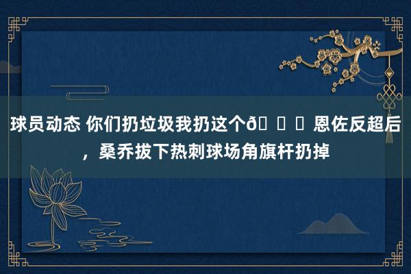 球员动态 你们扔垃圾我扔这个😂恩佐反超后，桑乔拔下热刺球场角旗杆扔掉